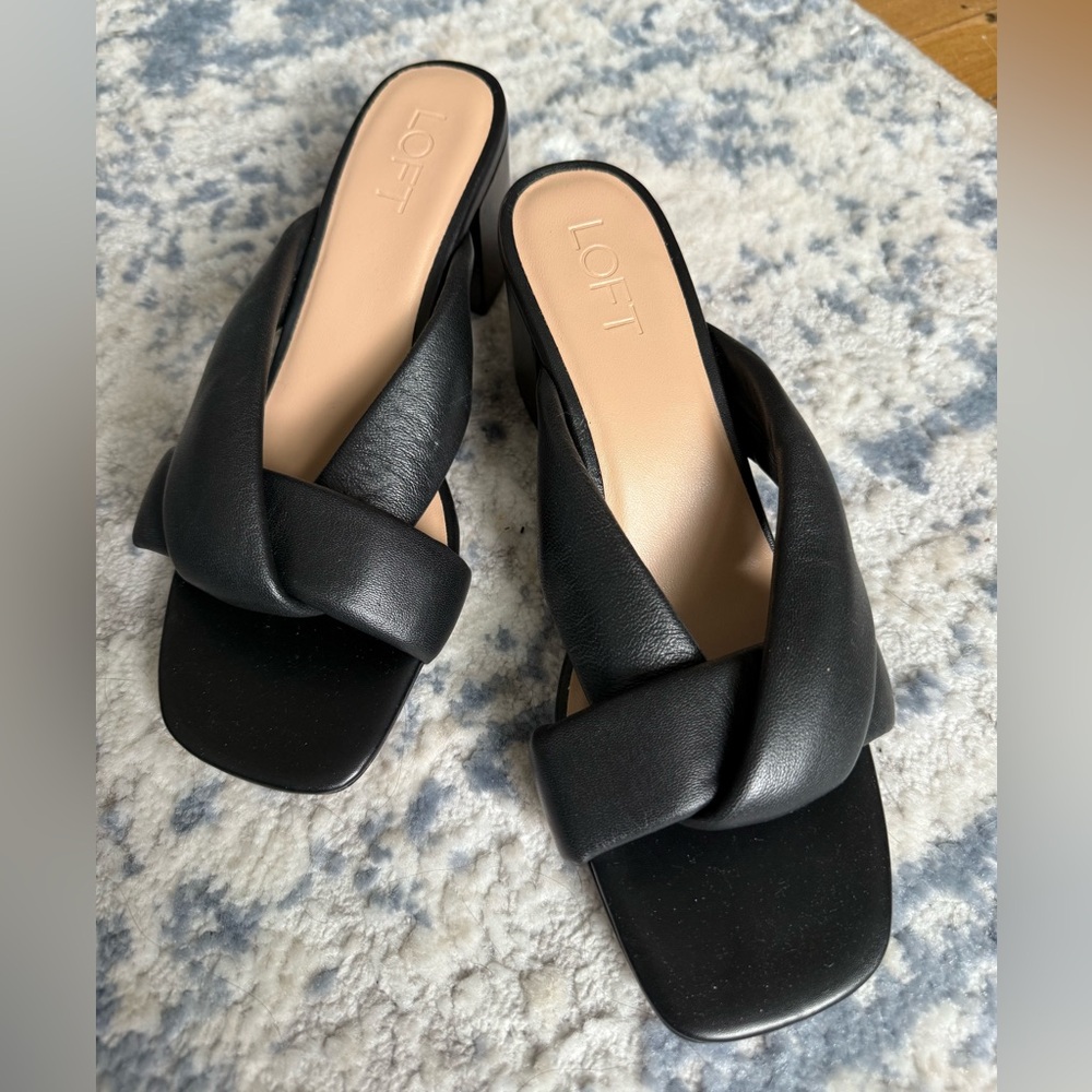 LOFT Women's Black Slide Sandals